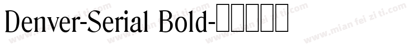 Denver-Serial Bold字体转换
